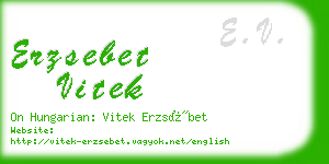 erzsebet vitek business card